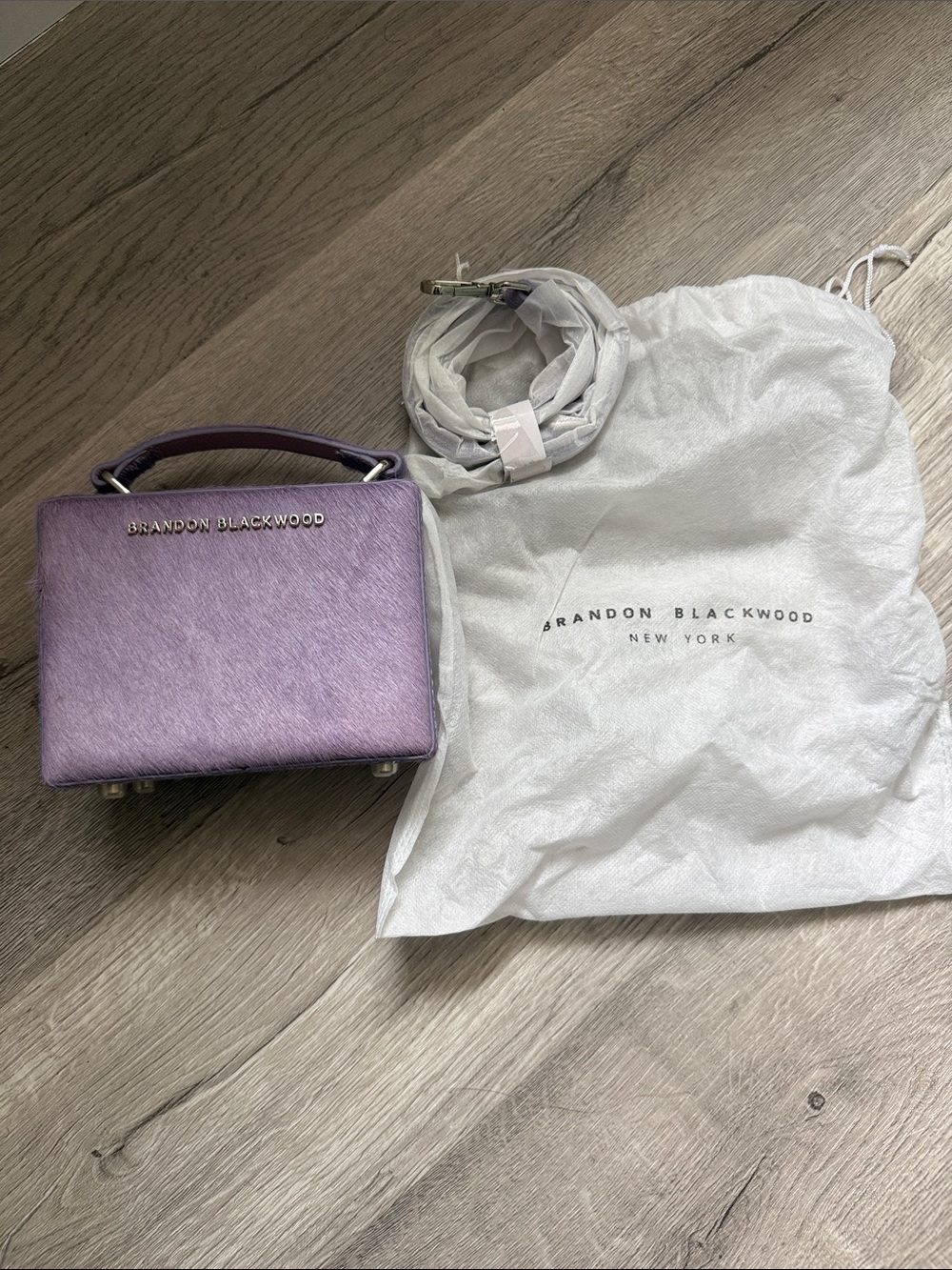 Brandon Blackwood Lavender Mini Top-Handle Box Bag